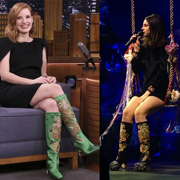 Gucci Black Silk Satin Candy Dragon Embroidered Crystal Bow Heeled Boot EU 37 - Picture 16 of 16